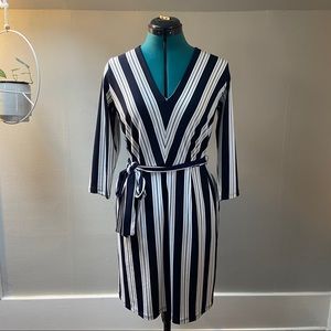 H&M v-neck dress with tie belt